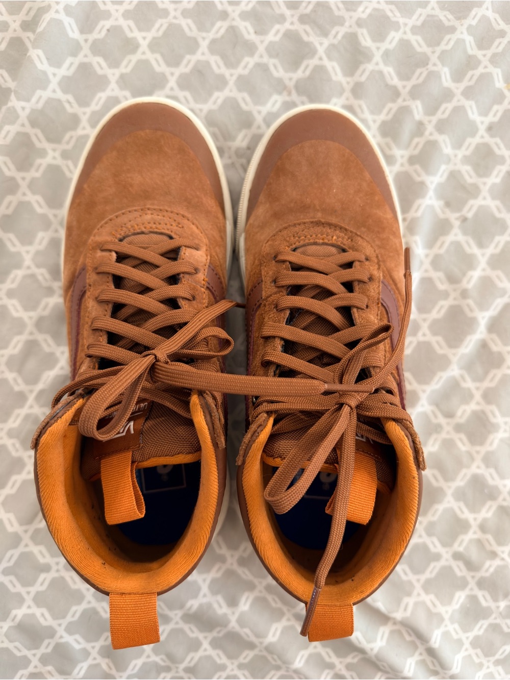 Vans Women’s High-Top Sneakers in Caramel Brown - Picture 3 of 5